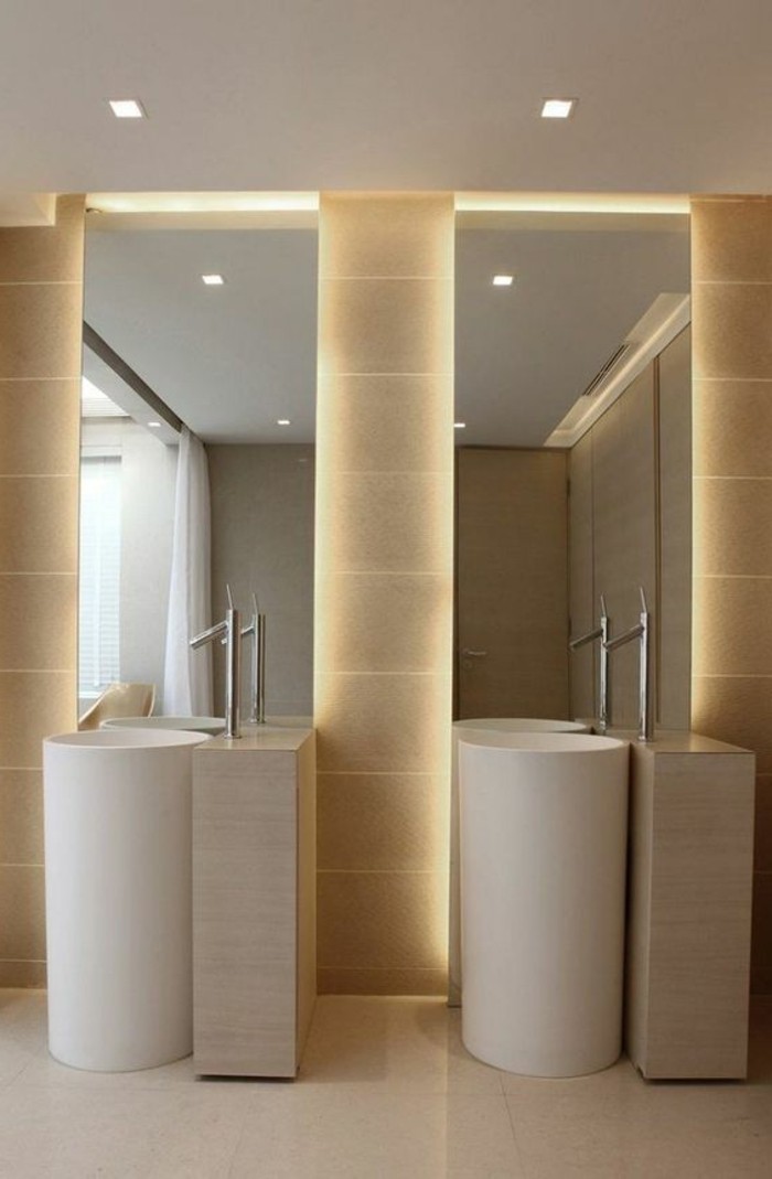 fürdőszoba tervezés-ötletek-Bader-ötletek-fürdőszoba-in-bézs-tükör-with-világítás