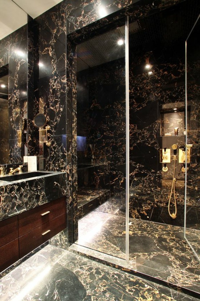salle de bains idées de conception-belle-bader-salle de bains-en-noir cabine de douche