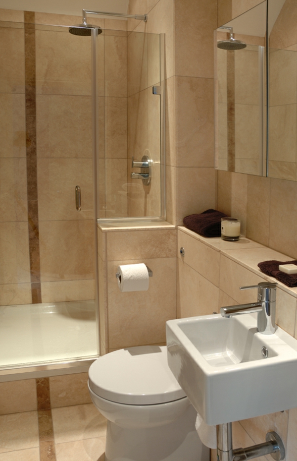 salle de bain design-petite-salle de bain - carrelage moderne