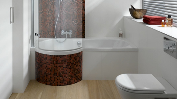 אמבטיה רעיונות-עבור-Minibad-עם-עגול-מקלחת-ו-גיגית