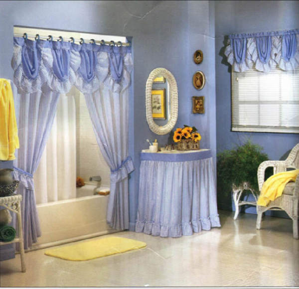 baño de cortina-Beautiful-púrpura-diseño