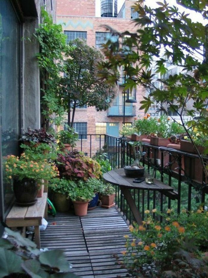 растителна сгъване маса грим балкон