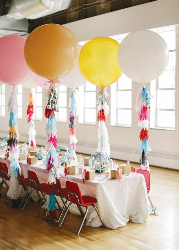 baloni stol dekoracija-za-jedan-dijete rođendan strana-deco