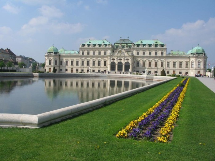 барокови функции Lock Белведере във Виена Австрия-Уникална архитектура