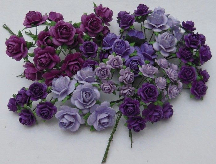 kézműves ötletek a papír-elegáns-lila virágok