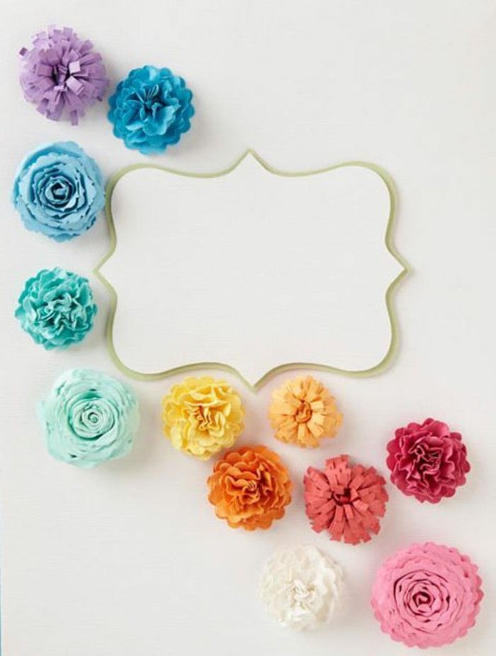 kézműves ötletek a papír-sok szép színes virágok-fotó-of-up készítésű