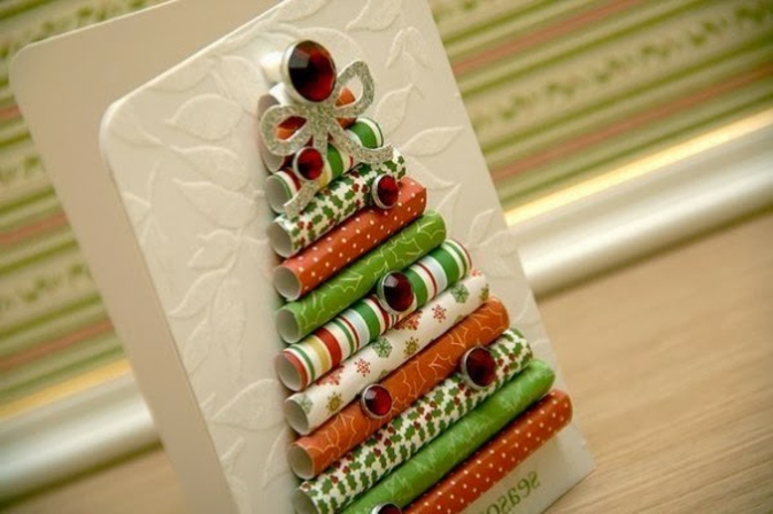 zanatskih ideje-za-božić-zanimljivo božićne čestitke-s-originalni božićno drvce