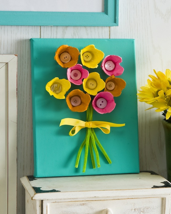 Tinker-con-cartón flores coloridas