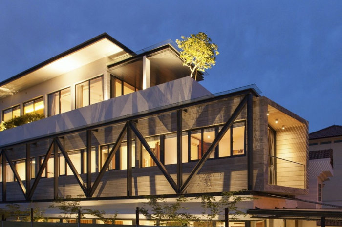 Стил Баухаус-архитектура-двойни къщи-модерен