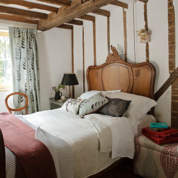 חדר שינה בסגנון כפרי - ראש עץ