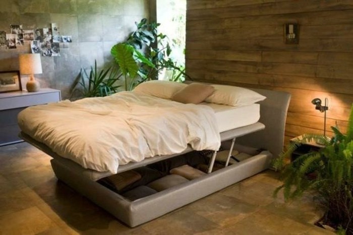 beige-suunnittelu-pehmustettu sänky-with-hengen box-original-sisustus
