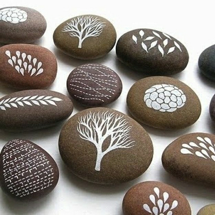 maalattu kiviä luonnon elementit-kaunis-viileä