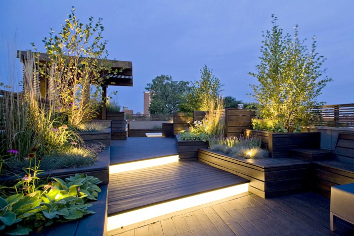 bepflanzung- покривна тераса-осветление-и-trepepn
