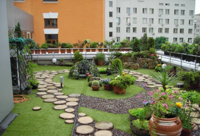 bepflanzung- छत-बगीचे डिजाइन blumentüpfer