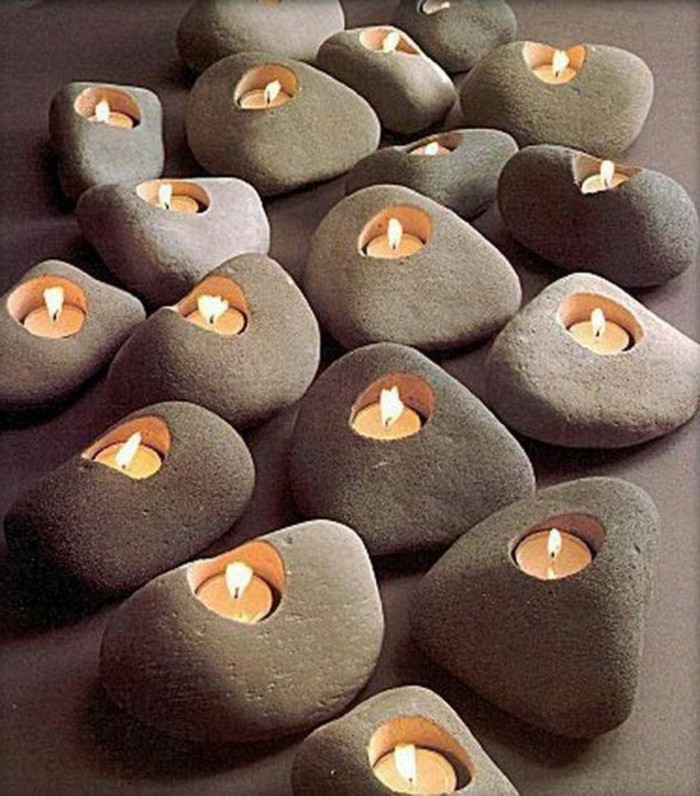 специални свещи камъни-от най-реката
