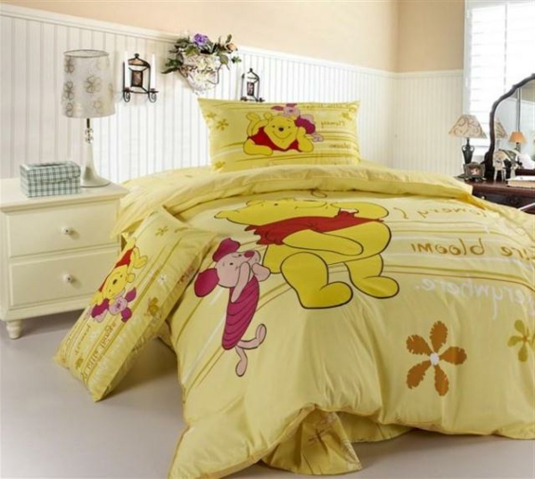 sárga ágynemű winnie pooh szín