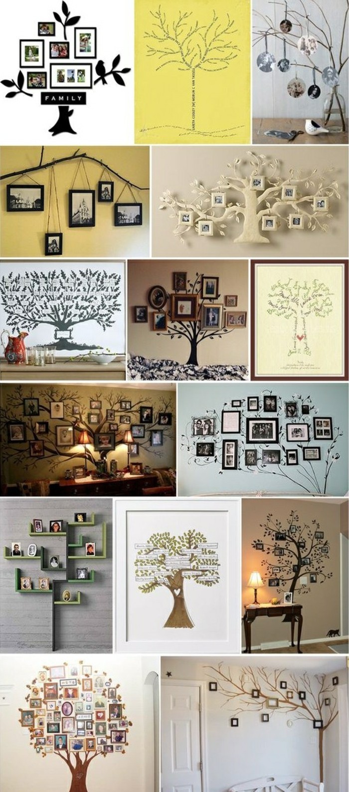 okvir za sliku-zid obiteljske stablo ideje-wanddeko-fotografija
