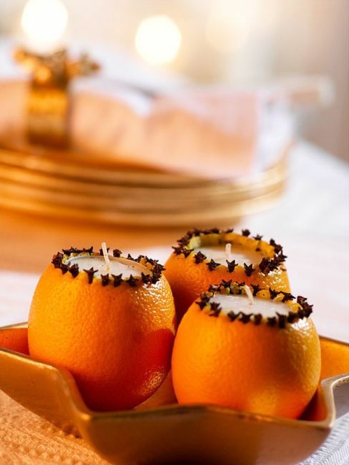 olcsó-gyertyák-in-narancs alkotta