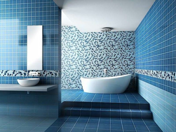 Blue-теракот-ярко баня-дизайн