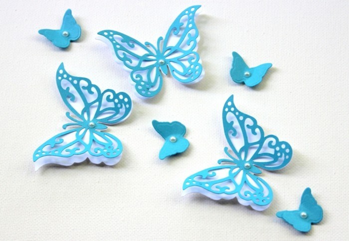 сините интересни-пеперуди-занаятчийски идеи-с-хартия