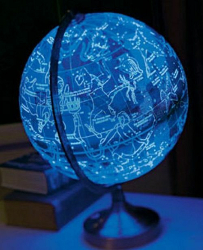 sininen maapallo lamppu moderni valaistu