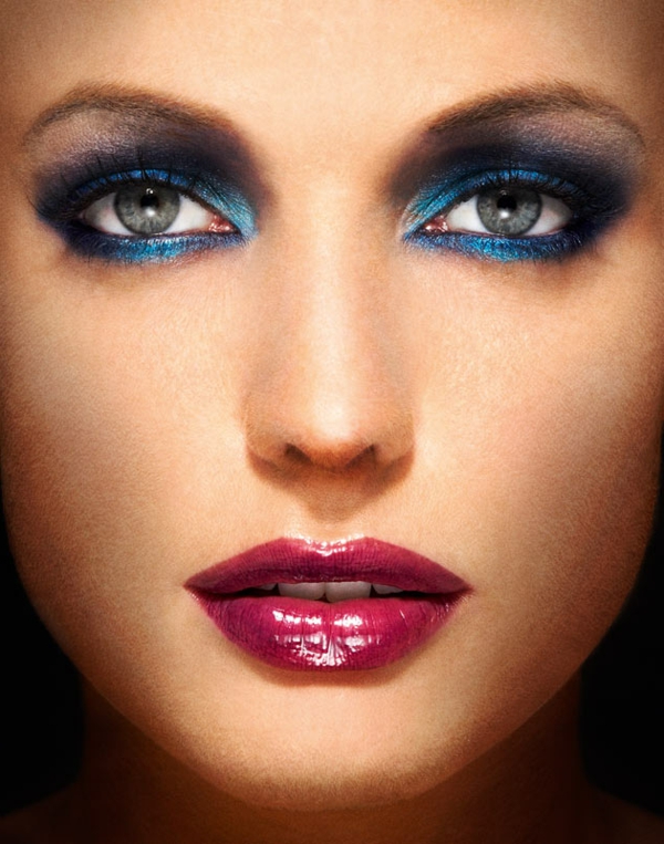 make-up šminka - plava boja