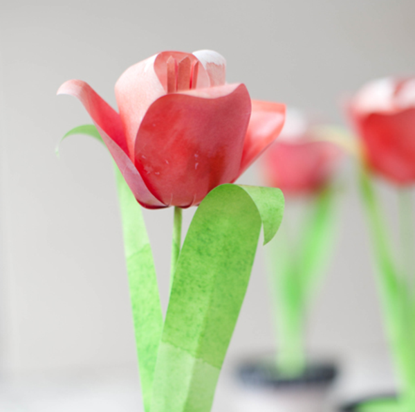 flor-tintineo-rosado-tulipán-foto tomada desde cerca
