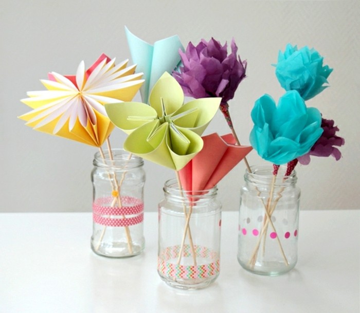 цветя-с-различна форма-пра-цветове-Направи си сам занаятчийски идеи