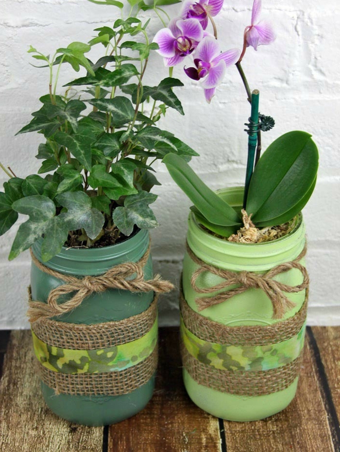flowerpot overblouse самодеформираща украса във военния стил orchid лилаво цвете зелено растение