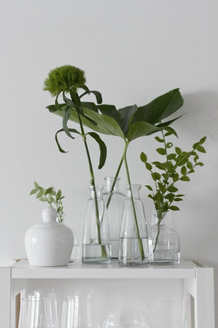 цветя, ваза стъкло-с-ваза-украсяват-творческа идея