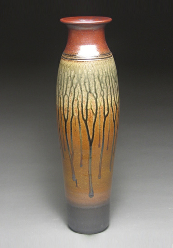 padló váza díszítés - kerámiából készült