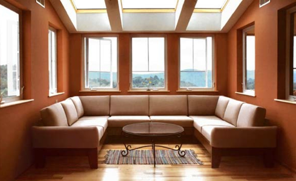smeđa boja-za-kutu-kauč-pokriva-elegantno-dnevni okvir okvira