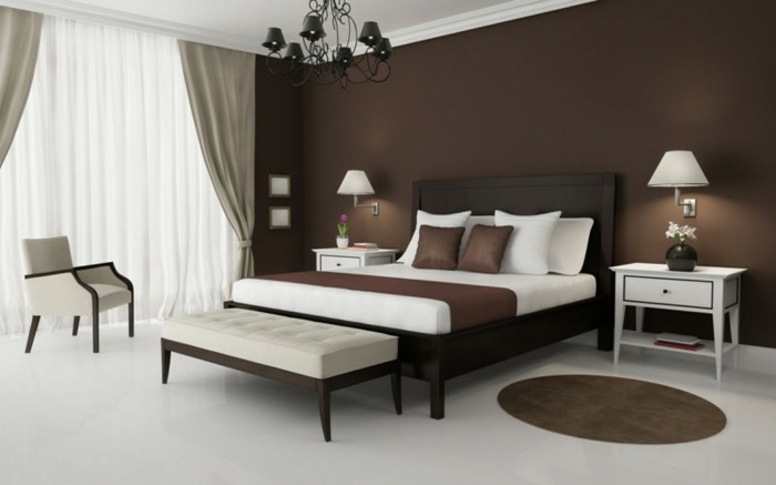 tonos-pared marrón diseño-acogedor-wohnzimmmer-con-marrón