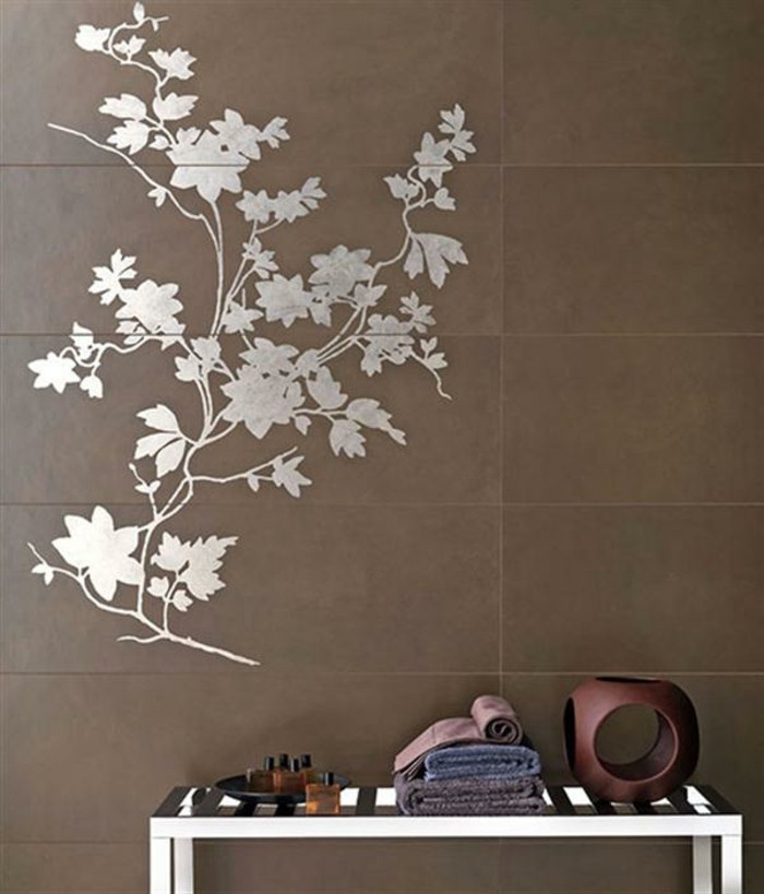 -marrón pared de diseño-gris y marrón de encaje mutuo