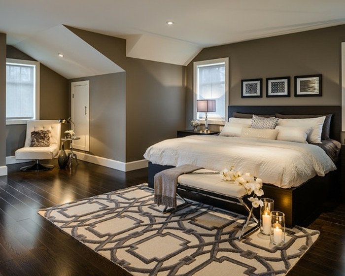 brown-seinärakenne makuuhuoneen-in-ruskea-suunnitellut