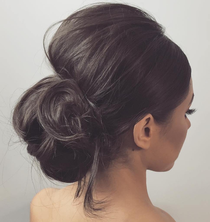 pyöreä kampaus kampaus ruskea hiusten väri, yksinkertainen hairstyle hairstyle bridesmaid