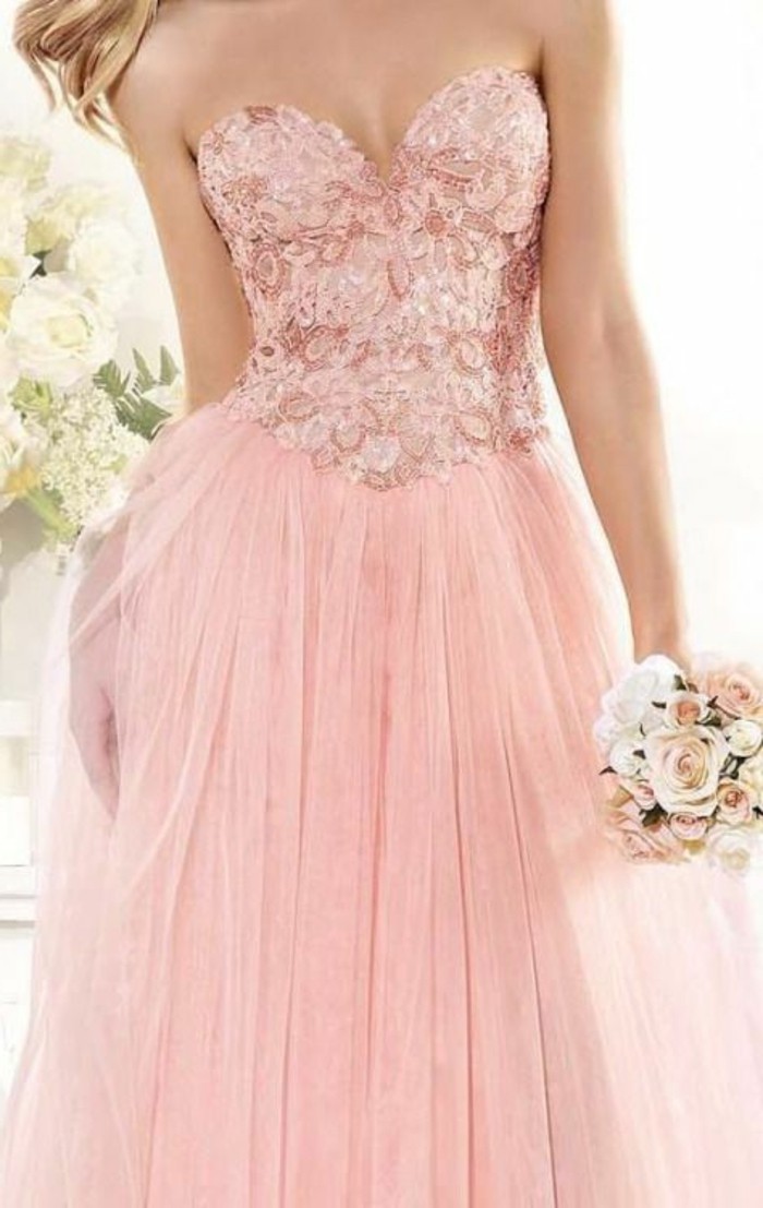 ازدراء سدد دينك المرارة  فستان الزفاف الوردي للحصول على نظرة الزفاف براقة