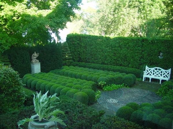 buchsbaum成型 - 花园长凳