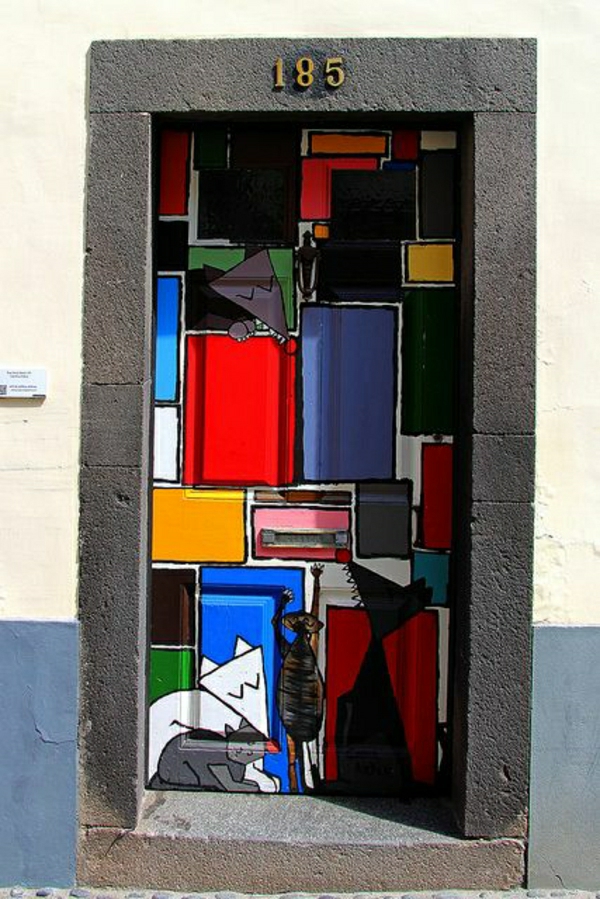 portes-coloré porte-entrée peinte