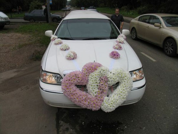 kreativni nakit automobila za vjenčanje