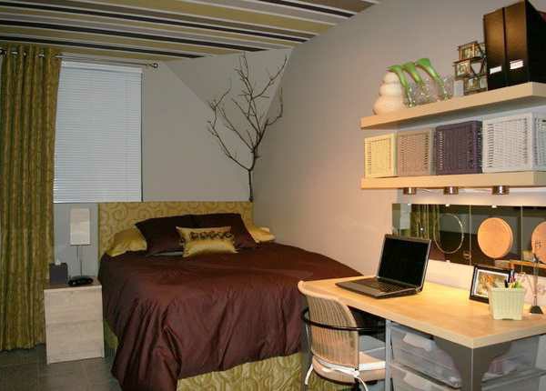 slikanje stropa - mala moderna spavaća soba