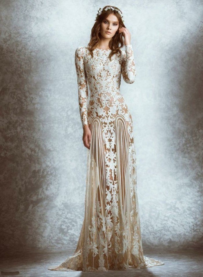 Champagne-haljine-super-lijepe-dizajn Long-modela