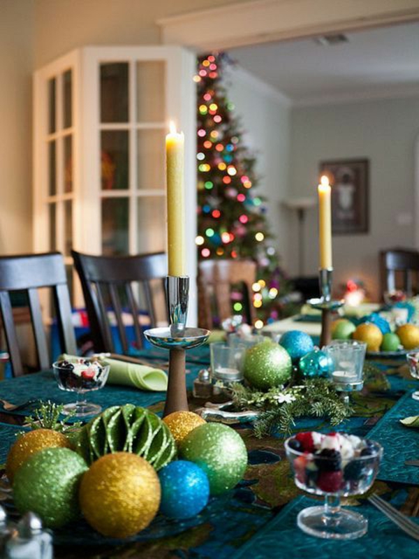 όμορφο-Χριστούγεννα-χαμηλό-Χριστούγεννα-yourself-κάνει Deco για το τραπέζι