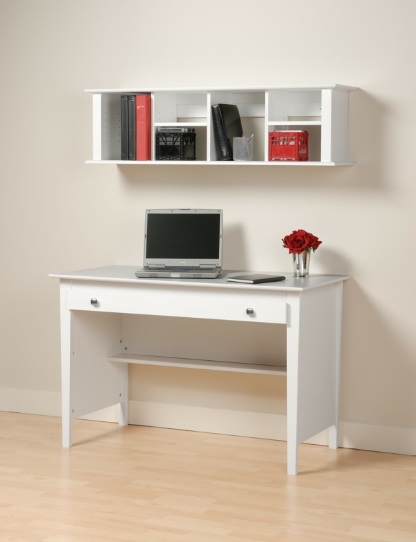 escritorio de diseño - estantes blancos arriba
