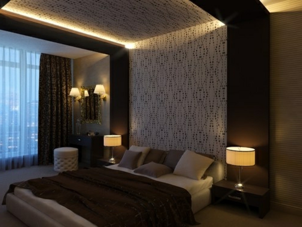 idea fresca de iluminación en el dormitorio