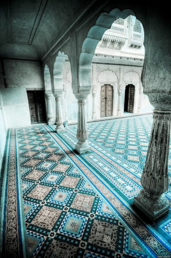 hűvös csempe-marokkói-design kék