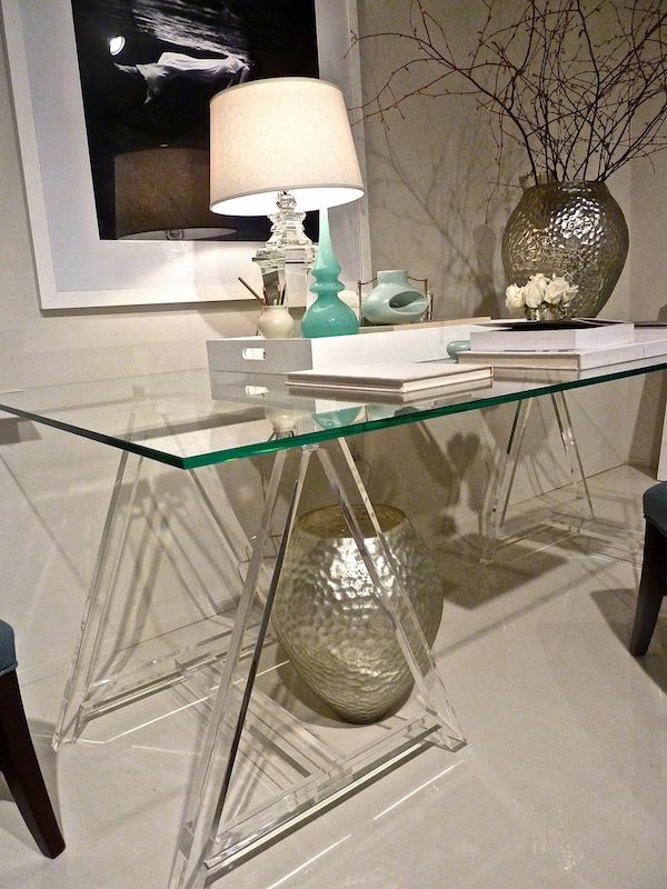酷优雅的书桌到玻璃板