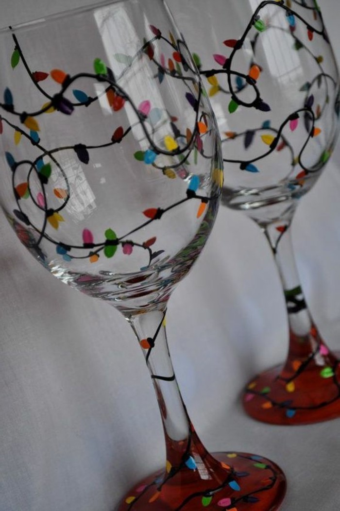 fraîche couleur décoration pour les verres à vin rouge
