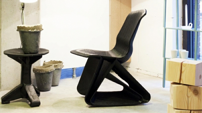 готини неща-към себе си, да направят рециклирането столове-In-черно