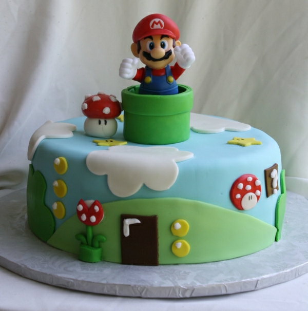 готини-пайове декорират - парти за рожден ден-деца-пра-пайове поръчка-супер-Марио-символи